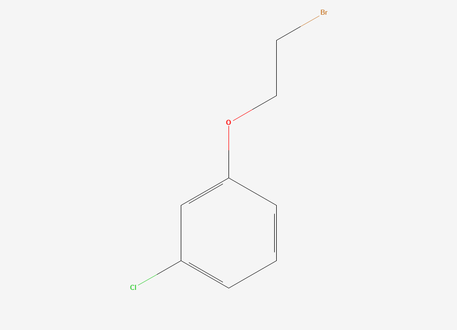 Two-dimensional chemical structure of 1-(2-Bromoethoxy)-3-chlorobenzene