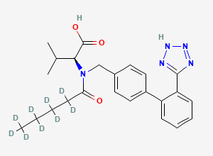 Two-dimensional chemical structure of rac-Valsartan-D9