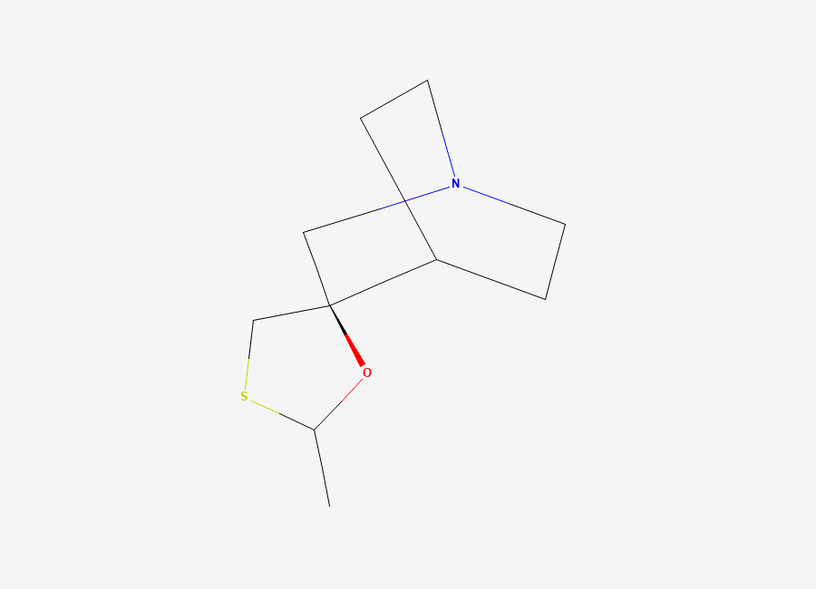 Two-dimensional chemical structure of Cevimeline, CAS 107233-08-9