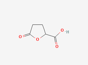 Two-dimensional chemical structure of 5-Oxo-2-tetrahydrofurancarboxylic acid