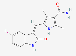 Two-dimensional chemical structure of Sunitinib Amide Impurity, CAS 1186651-51-3
