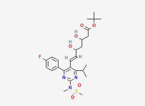Two-dimensional chemical structure of Rosuvastatin Tert Butyl Ester Impurity, CAS 1005003-79-1