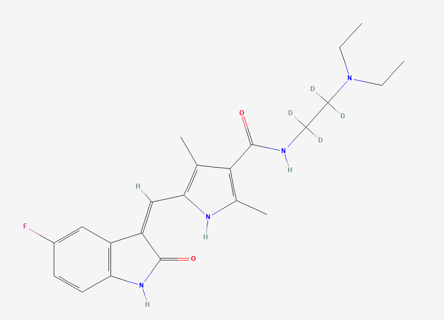 Two-dimensional chemical structure of Sunitinib-D4, CAS 1126721-79-6