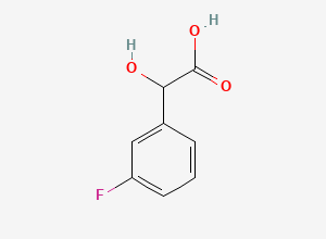 Two-dimensional chemical structure of 2-(3-Fluorophenyl)-2-hydroxyacetic acid