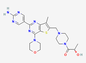Two-dimensional chemical structure of Apitolisib