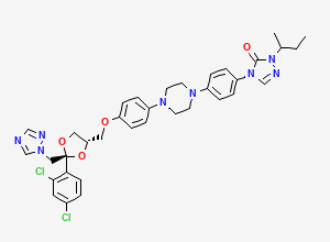 Two-dimensional chemical structure of Itraconazole EP Impurity E / trans-Itraconazole / Itraconazole Epimer, CAS 252964-65-1