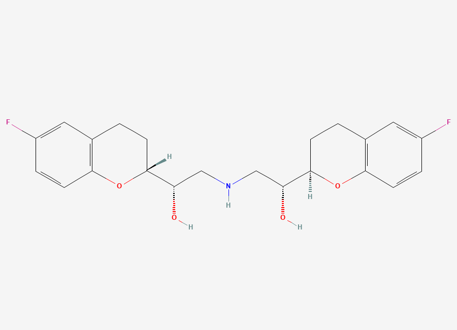 Two-dimensional chemical structure of Nebivolol EP Impurity D, CAS 119365-22-9
