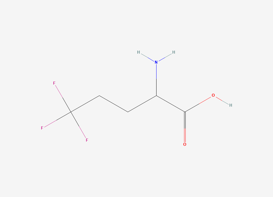 Two-dimensional chemical structure of 5,5,5-Trifluoro-DL-norvaline