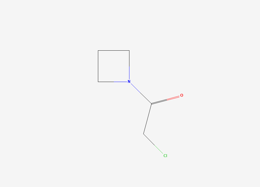 Two-dimensional chemical structure of 1-(Azetidin-1-yl)-2-chloroethan-1-one