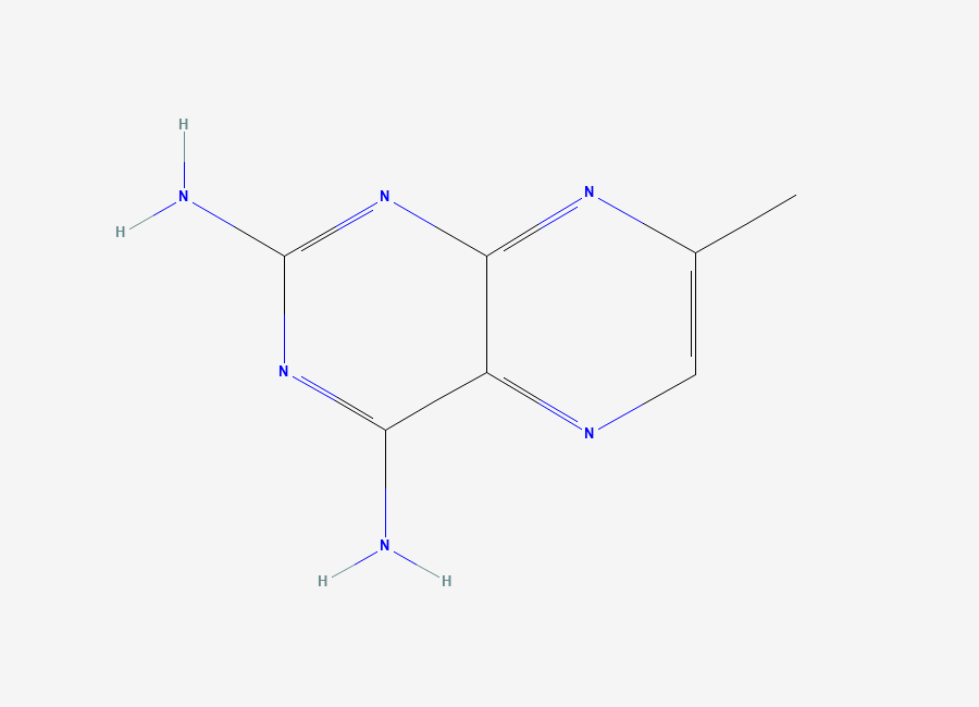 Two-dimensional chemical structure of 7-Methylpteridine-2,4-diamine