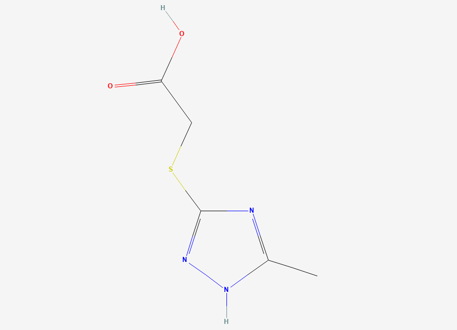 Two-dimensional chemical structure of 2-((5-methyl-1H-1,2,4-triazol-3-yl)sulfanyl)acetic acid