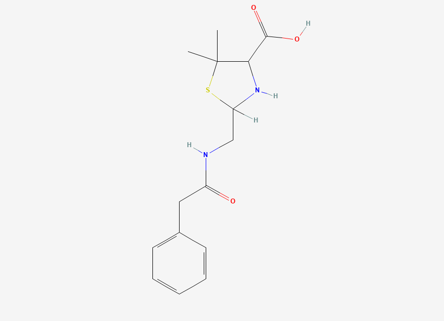Two-dimensional chemical structure of Penilloic acid