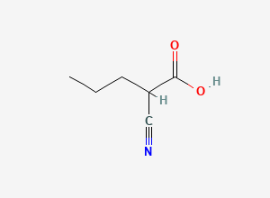 Two-dimensional chemical structure of 2-Cyanopentanoic acid