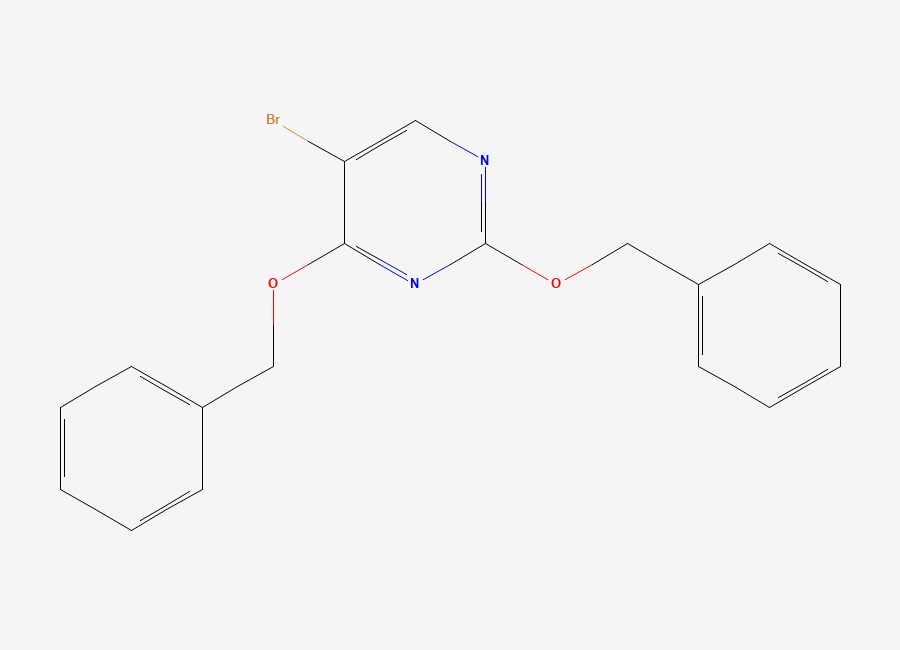 Two-dimensional chemical structure of 2,4-Bis(benzyloxy)-5-bromopyrimidine