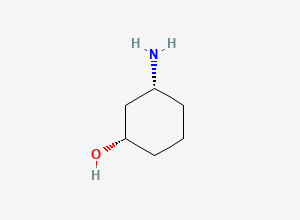 Two-dimensional chemical structure of (1S,3R)-3-aminocyclohexanol