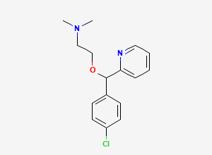 Two-dimensional chemical structure of Carbinoxamine, CAS 486-16-8