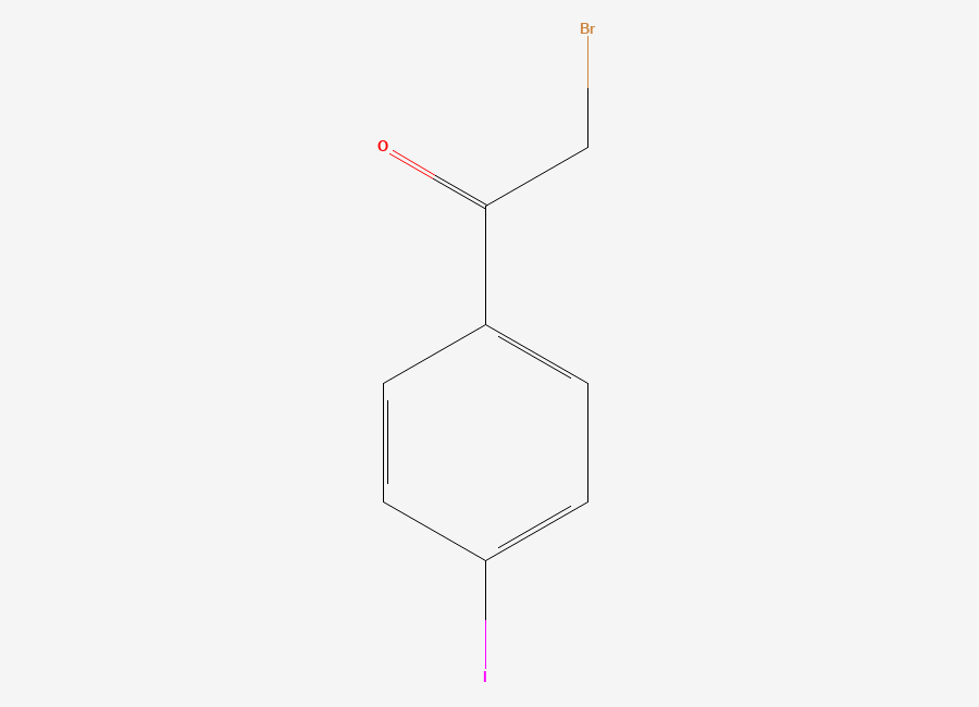Two-dimensional chemical structure of 2-Bromo-1-(4-iodophenyl)ethanone