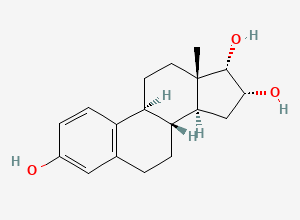Two-dimensional chemical structure of Estriol EP Impurity E / 17-Epi-Estriol, CAS 1228-72-4
