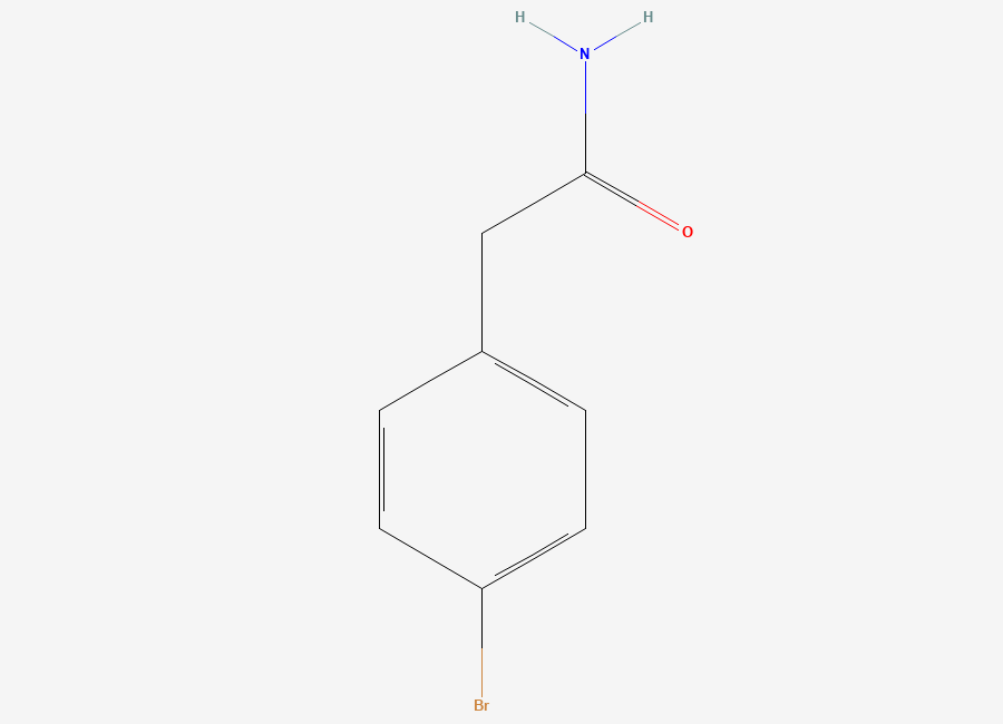 Two-dimensional chemical structure of 2-(4-Bromophenyl)acetamide