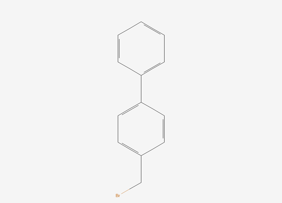 Two-dimensional chemical structure of 1,1'-Biphenyl, 4-(bromomethyl)-