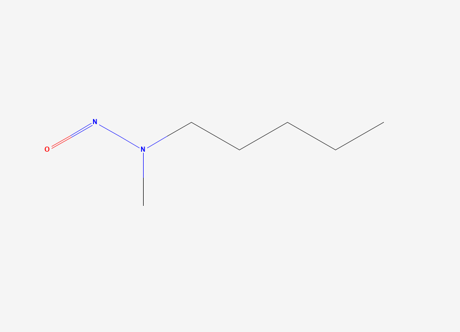 Two-dimensional chemical structure of N-Amyl-N-methylnitrosamine, CAS 13256-07-0