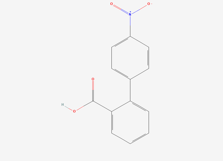 Two-dimensional chemical structure of 2-(4-Nitrophenyl)benzoic acid