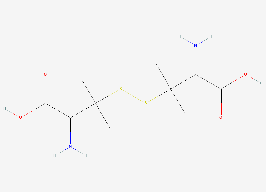 Two-dimensional chemical structure of Penicillamine disulfide, (+-)-