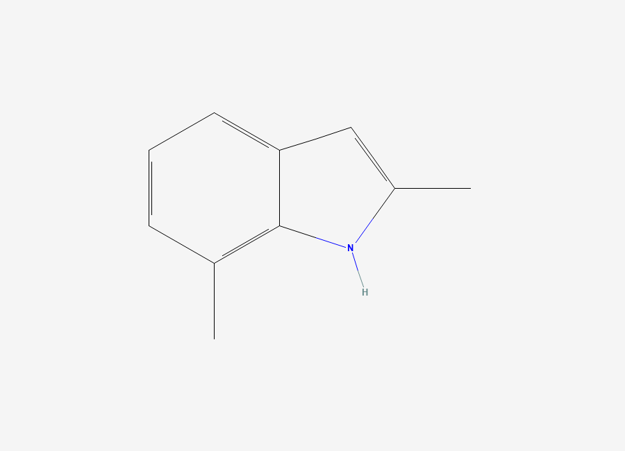 Two-dimensional chemical structure of 2,7-dimethyl-1H-indole