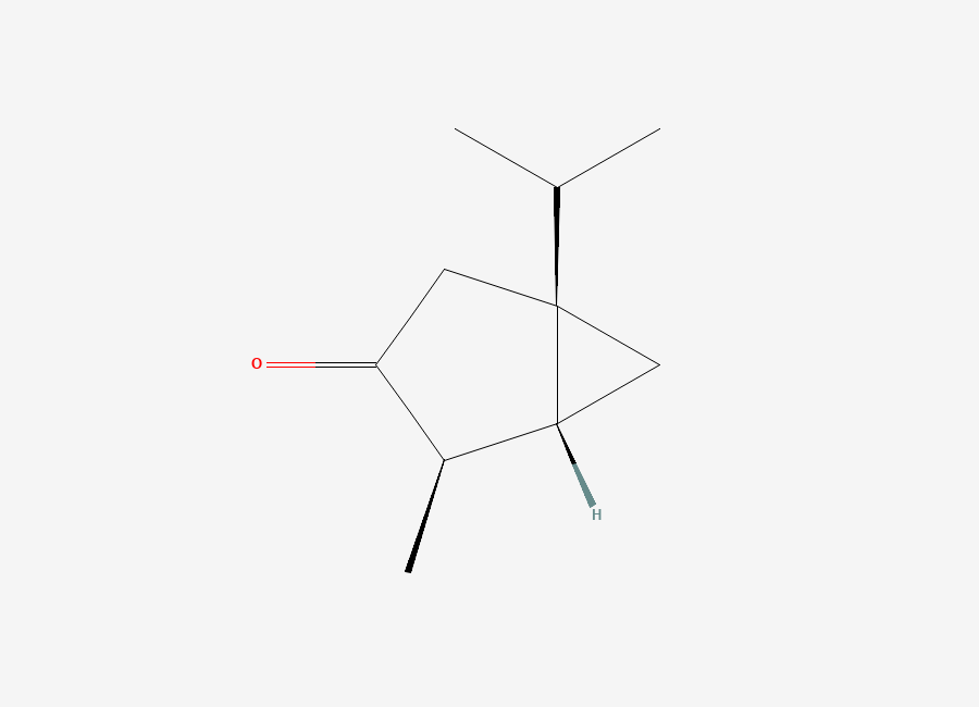 Two-dimensional chemical structure of Thujone, CAS 546-80-5