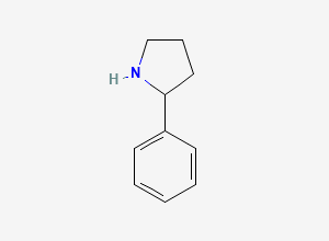 Two-dimensional chemical structure of 2-Phenylpyrrolidine