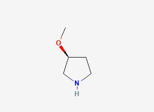 Two-dimensional chemical structure of (S)-3-Methoxypyrrolidine
