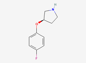 Two-dimensional chemical structure of (R)-3-(4-Fluorophenoxy)pyrrolidine