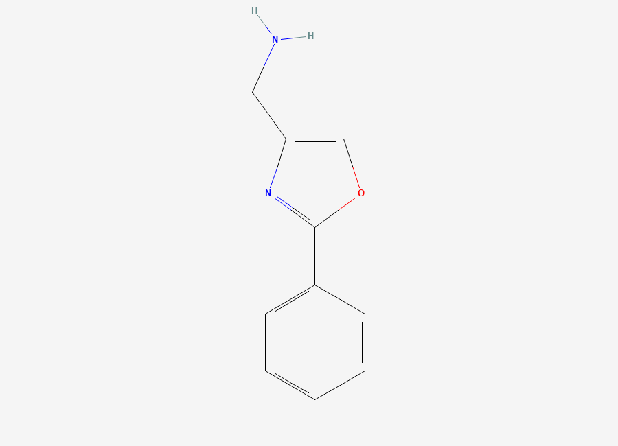 Two-dimensional chemical structure of 1-(2-Phenyl-1,3-oxazol-4-yl)methanamine