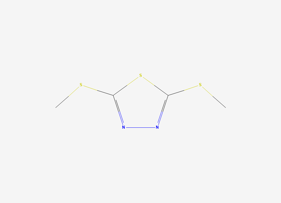 Two-dimensional chemical structure of 2,5-Bis(methylsulfanyl)-1,3,4-thiadiazole