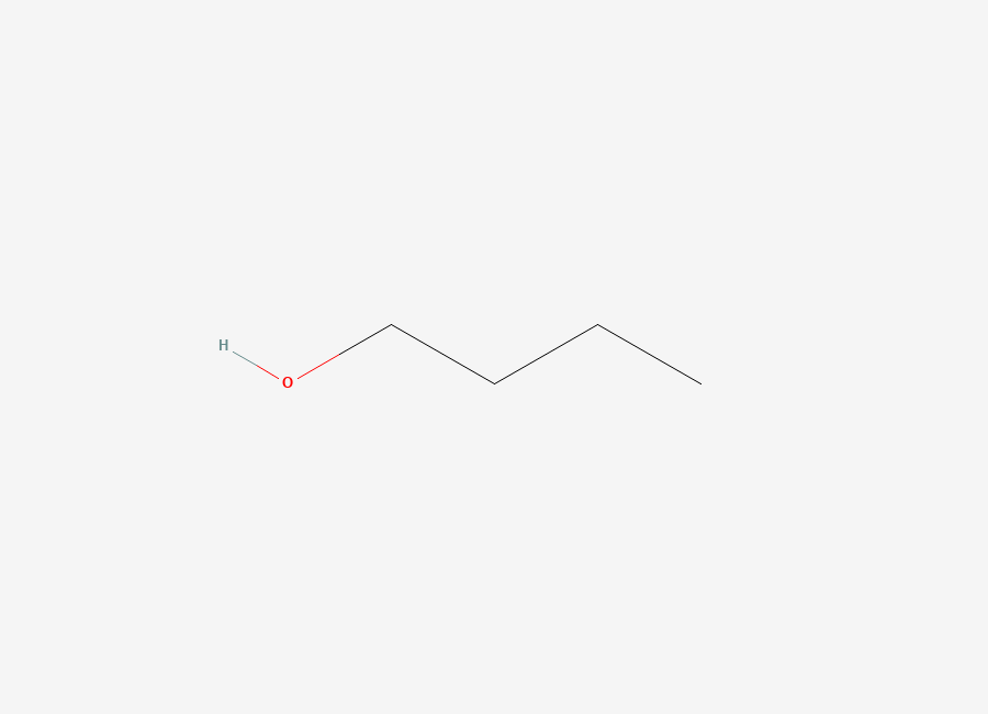 Two-dimensional chemical structure of 1-Butanol, CAS 71-36-3