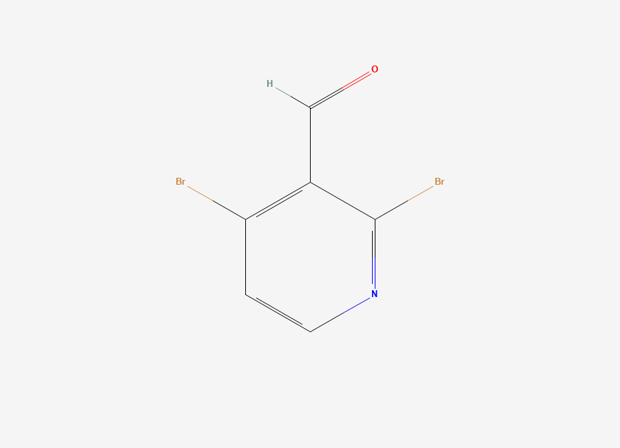 Two-dimensional chemical structure of 2,4-Dibromopyridine-3-carbaldehyde