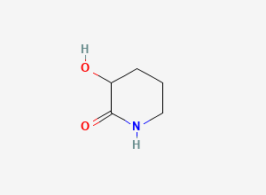 Two-dimensional chemical structure of 3-Hydroxypiperidin-2-one