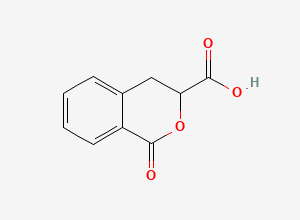 Two-dimensional chemical structure of 1-oxo-3,4-dihydro-1H-2-benzopyran-3-carboxylic acid