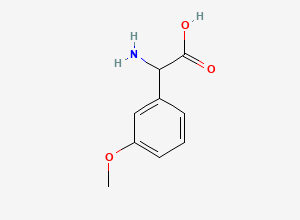 Two-dimensional chemical structure of 2-Amino-2-(3-methoxyphenyl)acetic acid