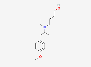 Two-dimensional chemical structure of MEBEVERINE HYDROCHLORIDE EP IMPURITY-C / Mebeverine Alcohol, CAS 14367-47-6
