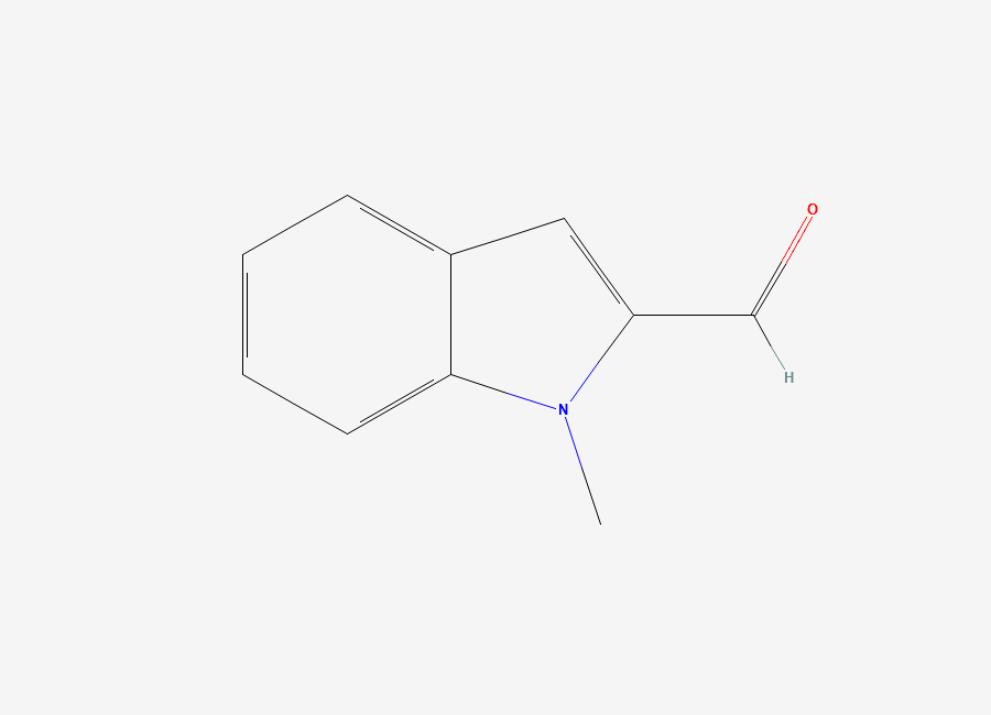 Two-dimensional chemical structure of 1-Methylindole-2-carboxaldehyde