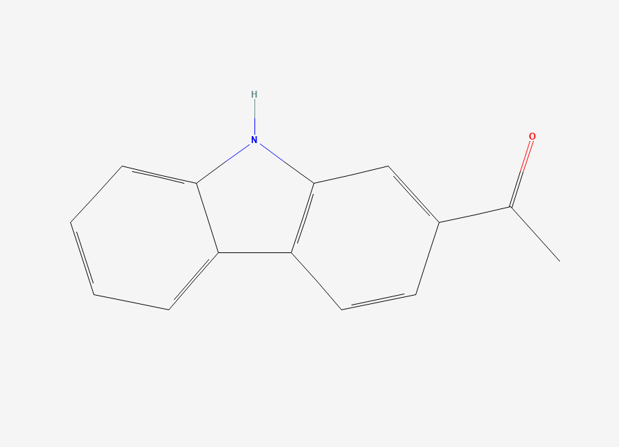 Two-dimensional chemical structure of 2-Acetylcarbazole