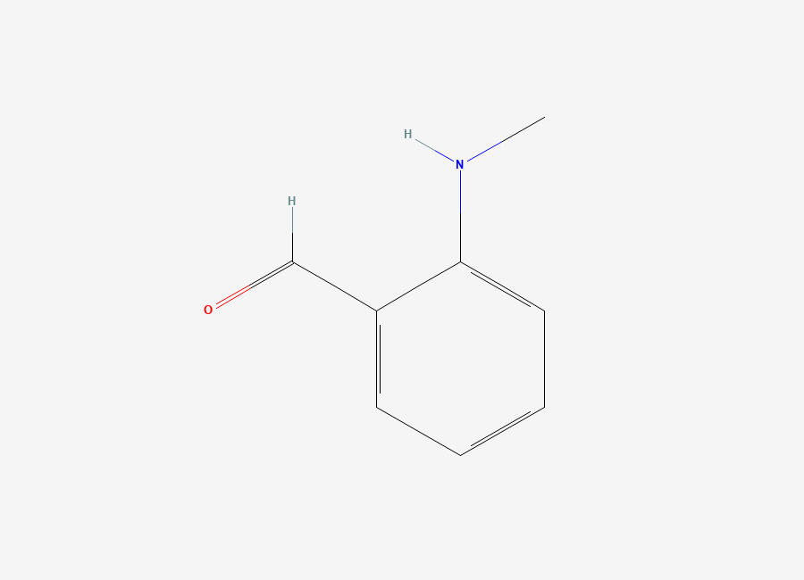 Two-dimensional chemical structure of 2-(Methylamino)benzaldehyde