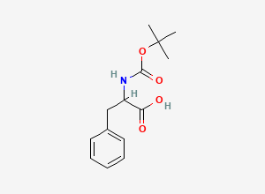 Two-dimensional chemical structure of 2-{[(Tert-butoxy)carbonyl]amino}-3-phenylpropanoic acid