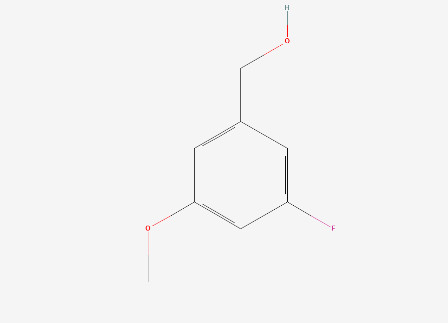 Two-dimensional chemical structure of (3-Fluoro-5-methoxyphenyl)methanol
