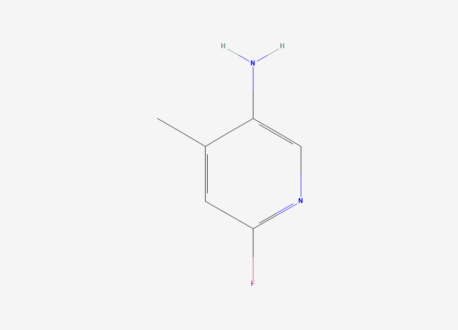 Two-dimensional chemical structure of 6-Fluoro-4-methylpyridin-3-amine