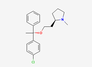 Two-dimensional chemical structure of Clemastine, CAS 15686-51-8