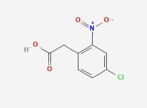 Two-dimensional chemical structure of 4-Chloro-2-nitrophenylacetic Acid, CAS 37777-71-2