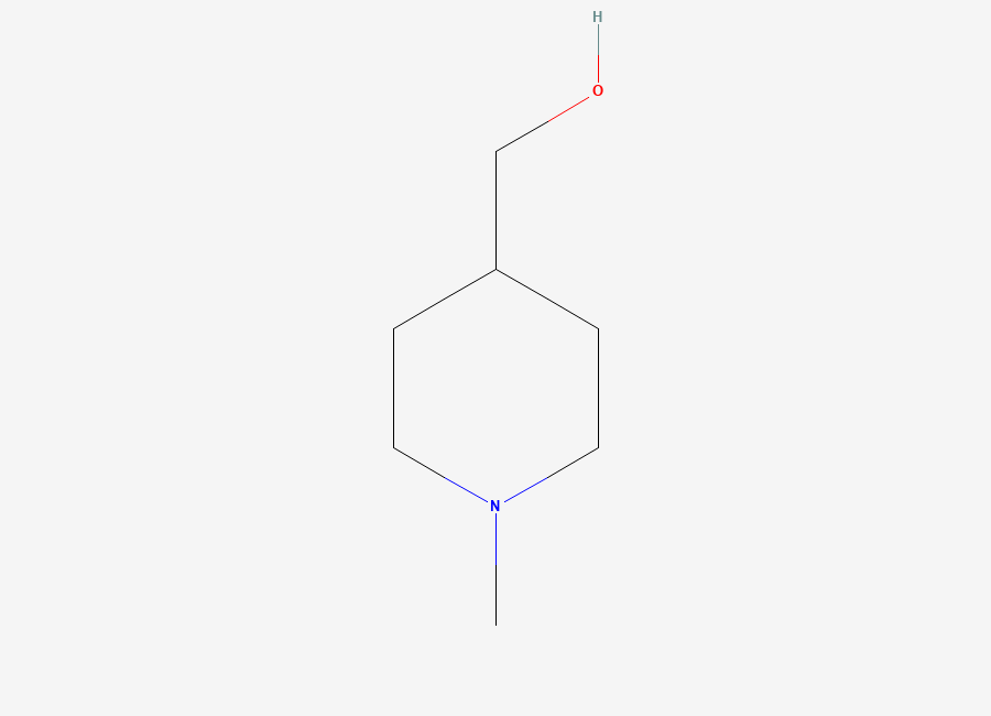Two-dimensional chemical structure of 1-Methyl-4-piperidinemethanol