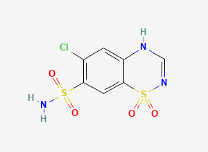 Two-dimensional chemical structure of Hydrochlorothiazide EP Impurity A, CAS 58-94-6